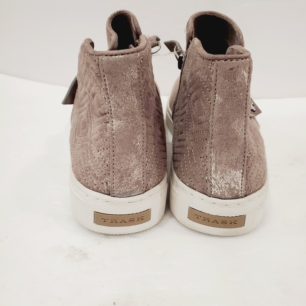 NEW Trask Lana Ankle Boot Sneaker Metallic Gray - Picture 4 of 6